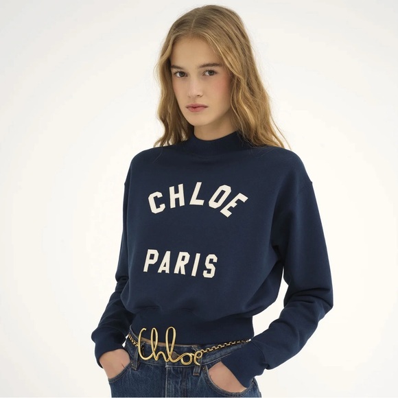 Chloe Tops - ✨ CHLOE navy logo sweatshirt $1,190